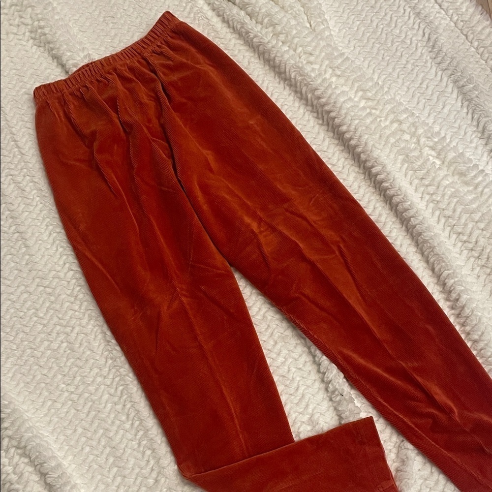 Rust corduroy vintage Talbots    Pants medium elastic waist